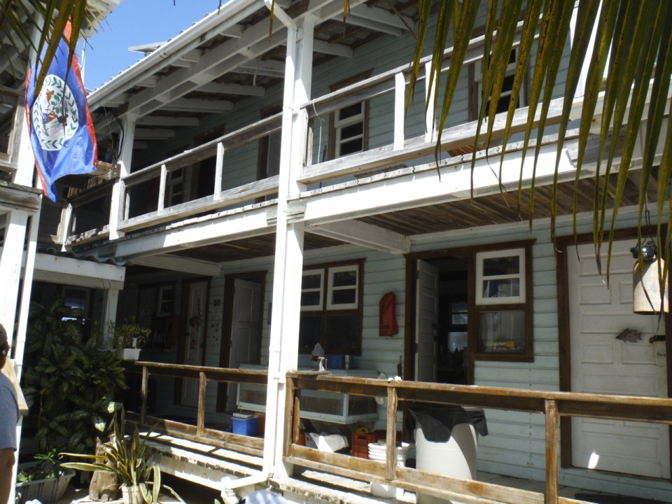 Part of the Field Station on Carrie Bow Caye.