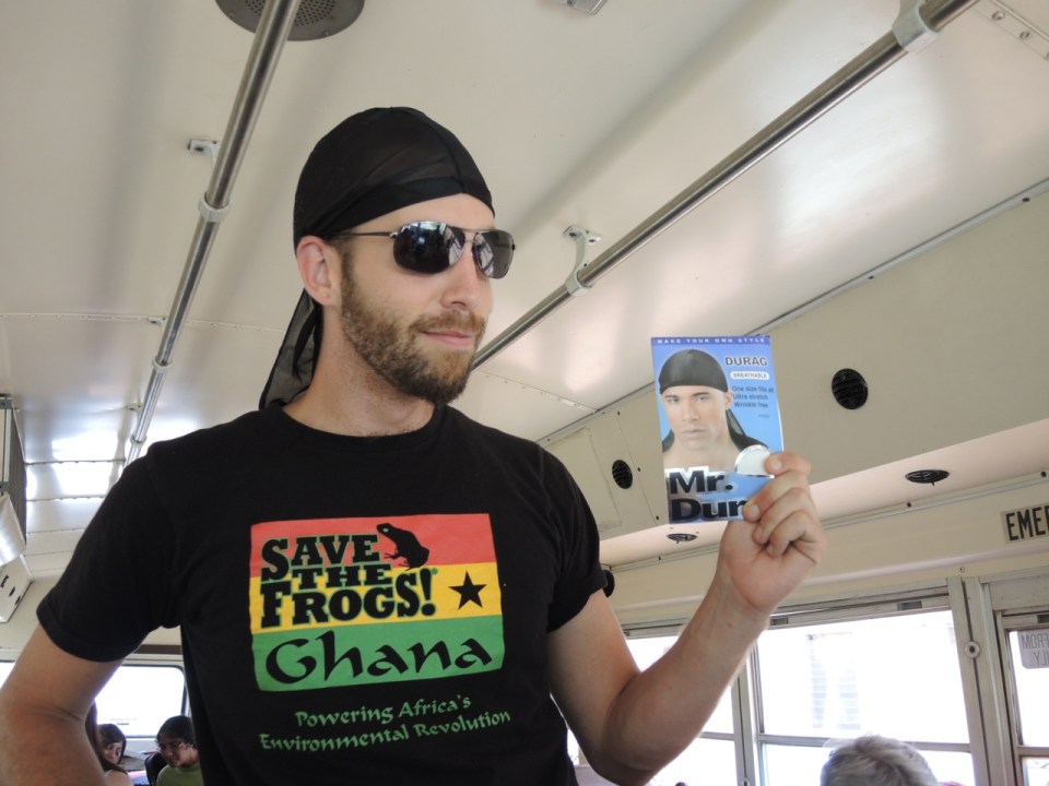 Michael sports his new Mr. Durag!