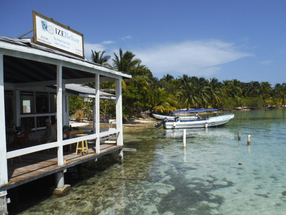 The IZE Dock at South Water Caye.