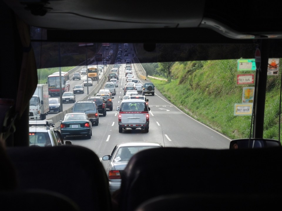 Morning traffic in San Jose, CR.