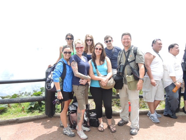 We seven, we brave seven on the edge of an active volcano.