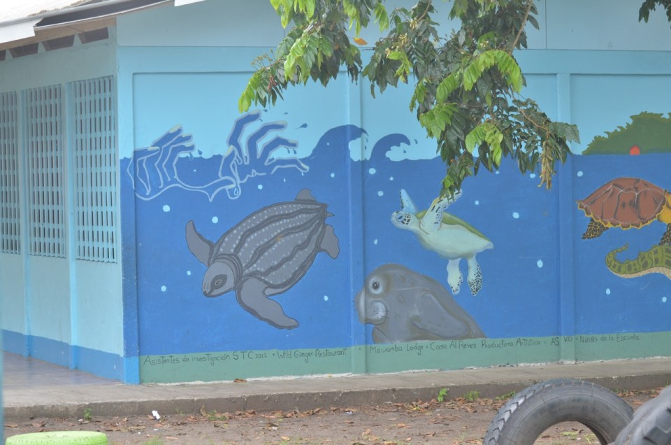 Mural at the town school.