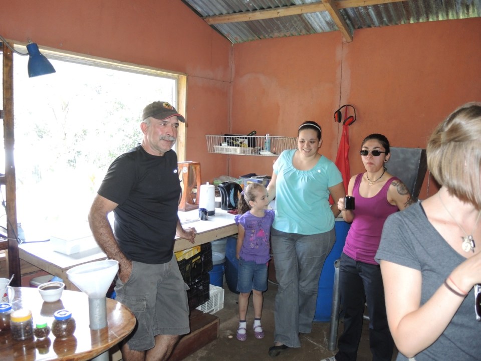 Senor Badilla and daughter (in light blue).